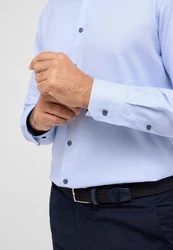 Eterna Langarmhemd MODERN FIT NON IRON Hellblau/Dunkelblau/Pastell/Blau/Weiß