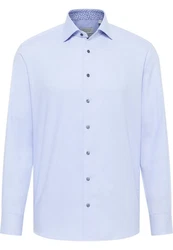 Eterna Langarmhemd MODERN FIT NON IRON Hellblau/Dunkelblau/Pastell/Blau/Weiß