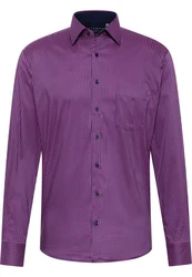 Eterna Langarmhemd MODERN FIT EASY IRON Lila/Rosa/Rot