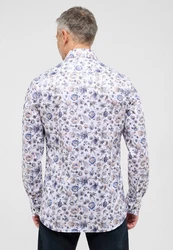 Eterna Langarmhemd SLIM FIT NON IRON Weiß/Rot/Mischfarben/Blau