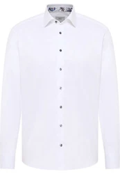 Eterna Langarmhemd COMFORT FIT NON IRON Weiß/Creme/Dunkelrot/Rot