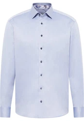 Eterna Langarmhemd COMFORT FIT NON IRON Hellblau/Blau/Dunkelblau