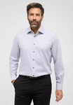 Eterna Langarmhemd COMFORT FIT NON IRON Weiß/Grau/Hellblau