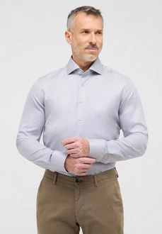 Eterna Langarmhemd SLIM FIT NON IRON Grau