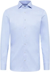 Eterna Langarmhemd SLIM FIT NON IRON Hellblau