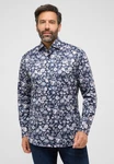 Eterna Langarmhemd MODERN FIT NON IRON Dunkelblau/Blau/Lila