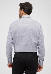 Eterna Langarmhemd COMFORT FIT NON IRON Grau/Dunkelblau/Hellblau