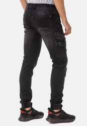 Cipo & Baxx Regular-fit Jeans mit Cargotaschen (CD-845) CD-845