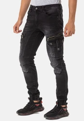 Cipo & Baxx Regular-fit Jeans mit Cargotaschen (CD-845) CD-845
