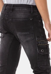 Cipo & Baxx Regular-fit Jeans mit Cargotaschen (CD-845) CD-845