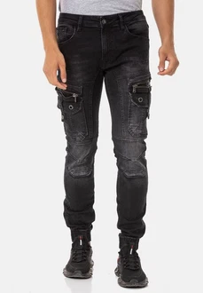 Cipo & Baxx Regular-fit Jeans mit Cargotaschen (CD-845)