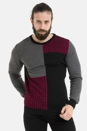 Rundhalspullover Pullover im modernen Look, CP263