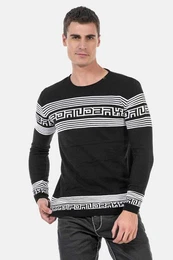 Rundhalspullover Pullover in Streifenoptik, CP243