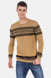 Rundhalspullover Pullover in Streifenoptik, CP243