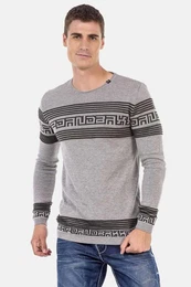 Rundhalspullover Pullover in Streifenoptik, CP243