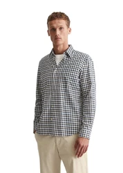 Marc O'Polo Langarmhemd Bio Baumwolle Grau/Beige/Hellblau/Rot