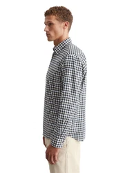 Marc O'Polo Langarmhemd Bio Baumwolle Grau/Beige/Hellblau/Rot