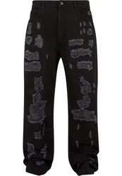 2Y Studios Bequeme Jeans Firio Destroyed Straight Jeans Schwarz/Dunkelgrau/Grün