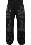 2Y Studios Bequeme Jeans Firio Destroyed Straight Jeans Schwarz/Dunkelgrau/Grün