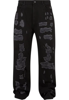 2Y Studios Bequeme Jeans Firio Destroyed Straight Jeans Schwarz/Dunkelgrau/Grün