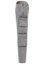 2Y Studios Aidan Cargo Baggy Jeans Hellgrau/Grau/Khaki