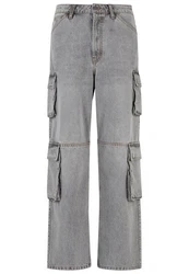 2Y Studios Aidan Cargo Baggy Jeans Hellgrau/Grau/Khaki
