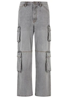 2Y Studios Aidan Cargo Baggy Jeans Hellgrau/Grau/Khaki
