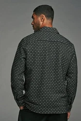 Next Gemusterte Gobelin-Hemdjacke Dunkelgrau/Gelb/Schwarz/Grau/Braun
