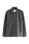 Next Gemusterte Gobelin-Hemdjacke Dunkelgrau/Gelb/Schwarz/Grau/Braun