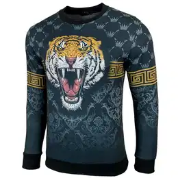 Longshirt Herren Langarm Longsleeve Shirt mit Grandad-Ausschnitt T-Shirt