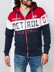 Petrol Industries Sweatshirt Rennweste Schwarz/Rot/Hellblau/Dunkelblau