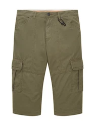 TOM TAILOR Shorts Chino Dunkelgrün/Khaki