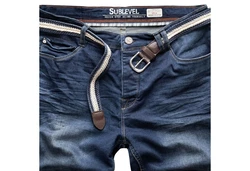 SUBLEVEL Shorts Sweat Shorts Jeans Kurze Hose Bermuda Dunkelblau/Blau