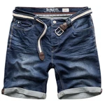 SUBLEVEL Shorts Sweat Shorts Jeans Kurze Hose Bermuda Dunkelblau/Blau
