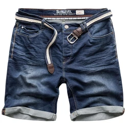 SUBLEVEL Shorts Sweat Shorts Jeans Kurze Hose Bermuda Dunkelblau/Blau