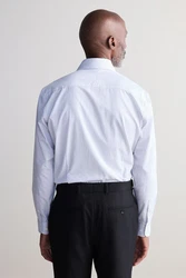 Next Langarmhemd Signature Slim Fit Strukturhemd Cutaway-Kragen Weiß/Creme