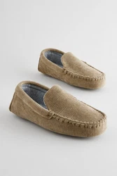 Next Mokassin-Hausschuhe Braun/Beige/Khaki