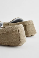Next Mokassin-Hausschuhe Braun/Beige/Khaki