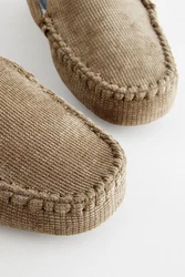 Next Mokassin-Hausschuhe Braun/Beige/Khaki