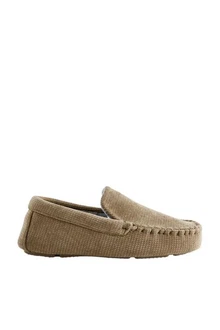 Next Mokassin-Hausschuhe Braun/Beige/Khaki