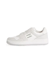 Tommy Jeans TJM Retro Basket Cupsole Tumble Plateausneaker Weiß/Beige/Creme/Grau