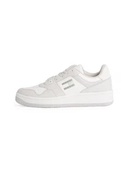 Tommy Jeans TJM Retro Basket Cupsole Tumble Plateausneaker Weiß/Beige/Creme/Grau