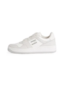 Tommy Jeans TJM Retro Basket Cupsole Tumble Plateausneaker Weiß/Beige/Creme/Grau