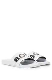 Aryeh Slid Badepantolette, Poolslides, Schlappen, Strandschuh, Sommerschuh mit Logoschriftzug