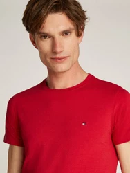 Tommy Hilfiger T-Shirt STRETCH SLIM FIT TEE mit Rundhalsausschnitt Rot/Dunkelrot