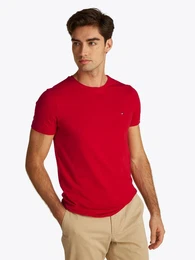T-Shirt STRETCH SLIM FIT TEE mit Rundhalsausschnitt