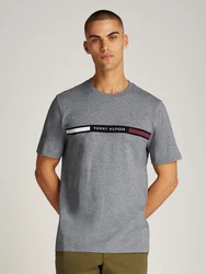 Tommy Hilfiger T-Shirt HILFIGER CHEST INSERT TEE grau/medium grau heather