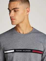 Tommy Hilfiger T-Shirt HILFIGER CHEST INSERT TEE grau/medium grau heather