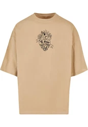 Merchcode T-Shirt Frida Kahlo Te amo outline Huge Tee (1-tlg) Khaki/Beige/Braun