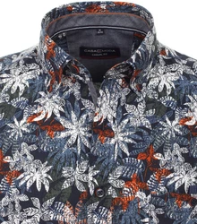 CASAMODA Langarmhemd Print Casual Fit Button-Down-Kragen 
